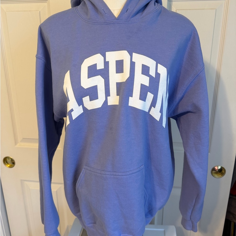 Gildan Lavender Aspen Crewneck Sweatshirt with White Chest Logo